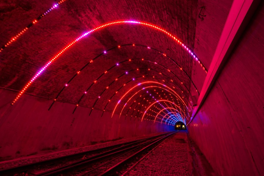Das Tunnellicht in Wellington ist rot